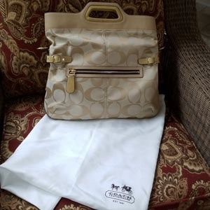 Coach beige purse